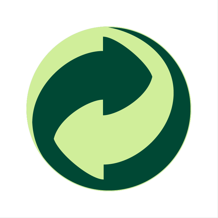 Recycling Symbol Green Background PNG Image