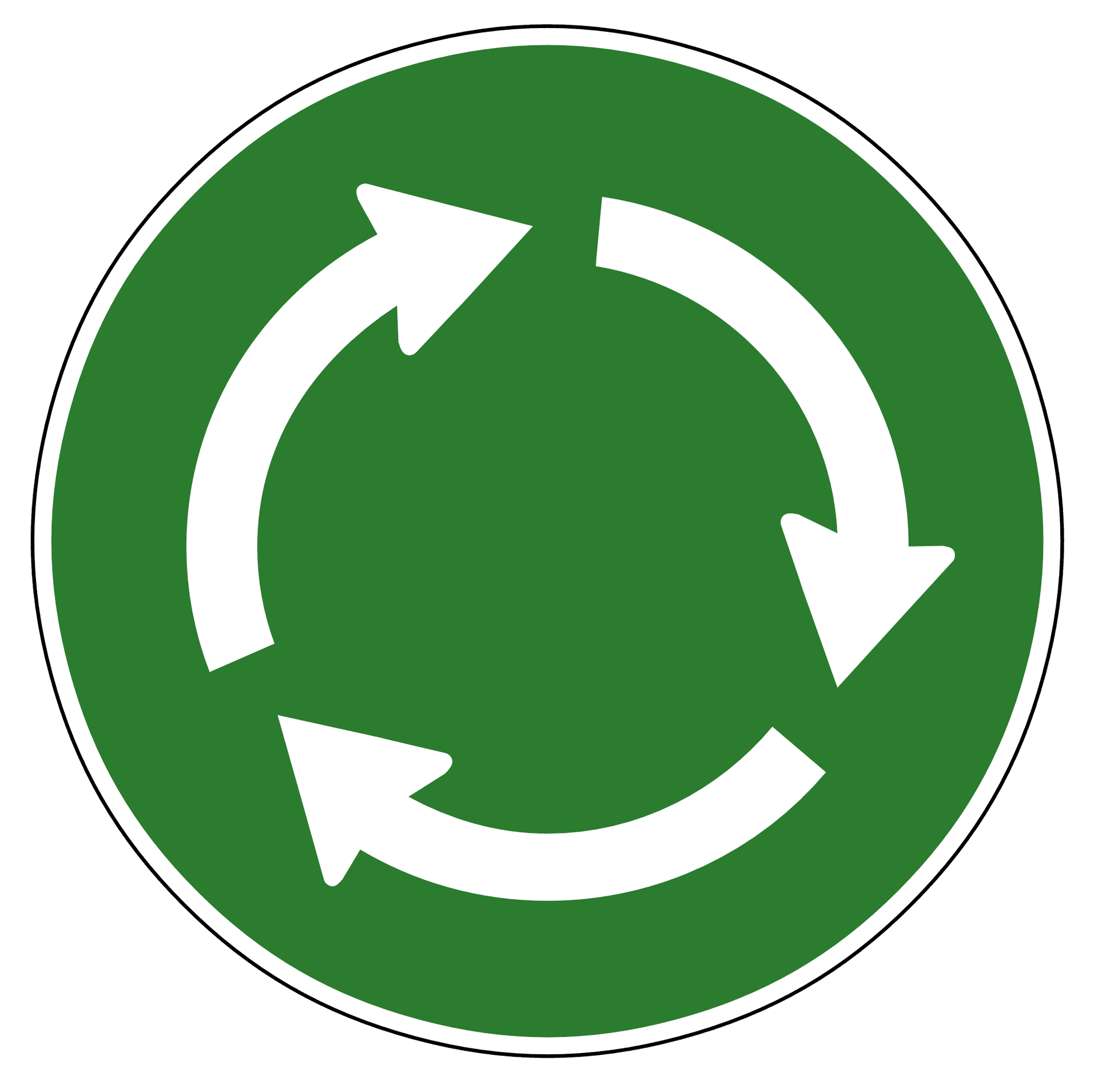 Recycling Symbol Green Circle PNG Image