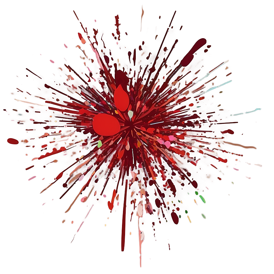 Red Abstract Art Splatter Png Ohd PNG Image