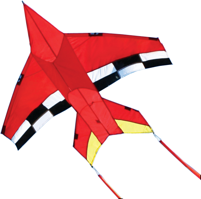 Red Airplane Shaped Kite PNG Image