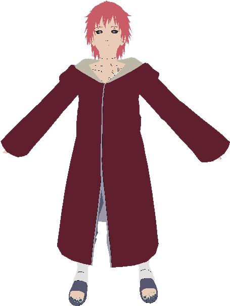 Red Akimono Anime Character PNG Image