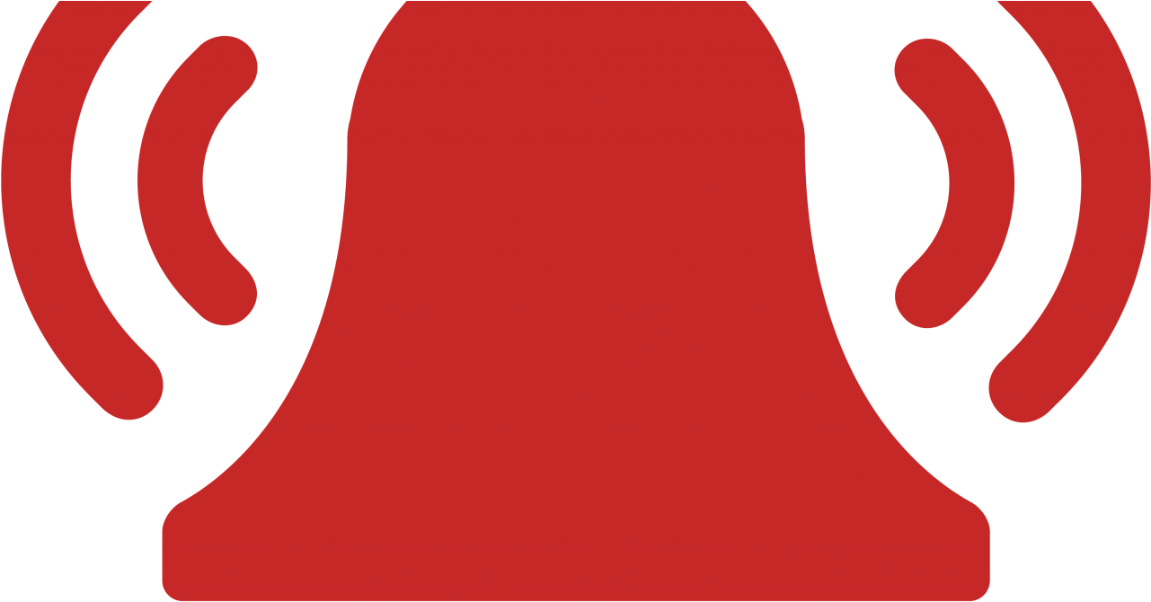 Red Alarm Bell Icon PNG Image