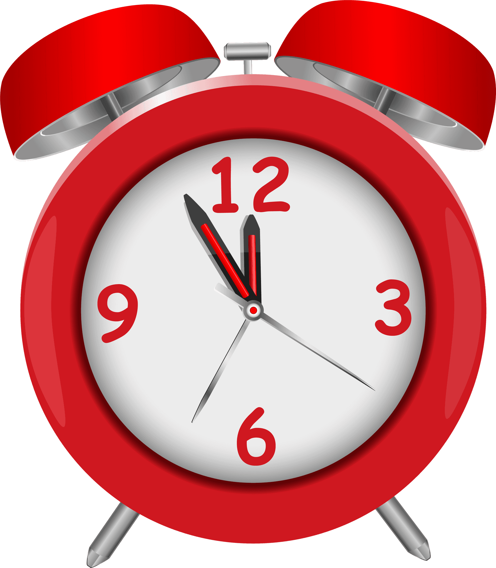 Red Alarm Clock PNG Image