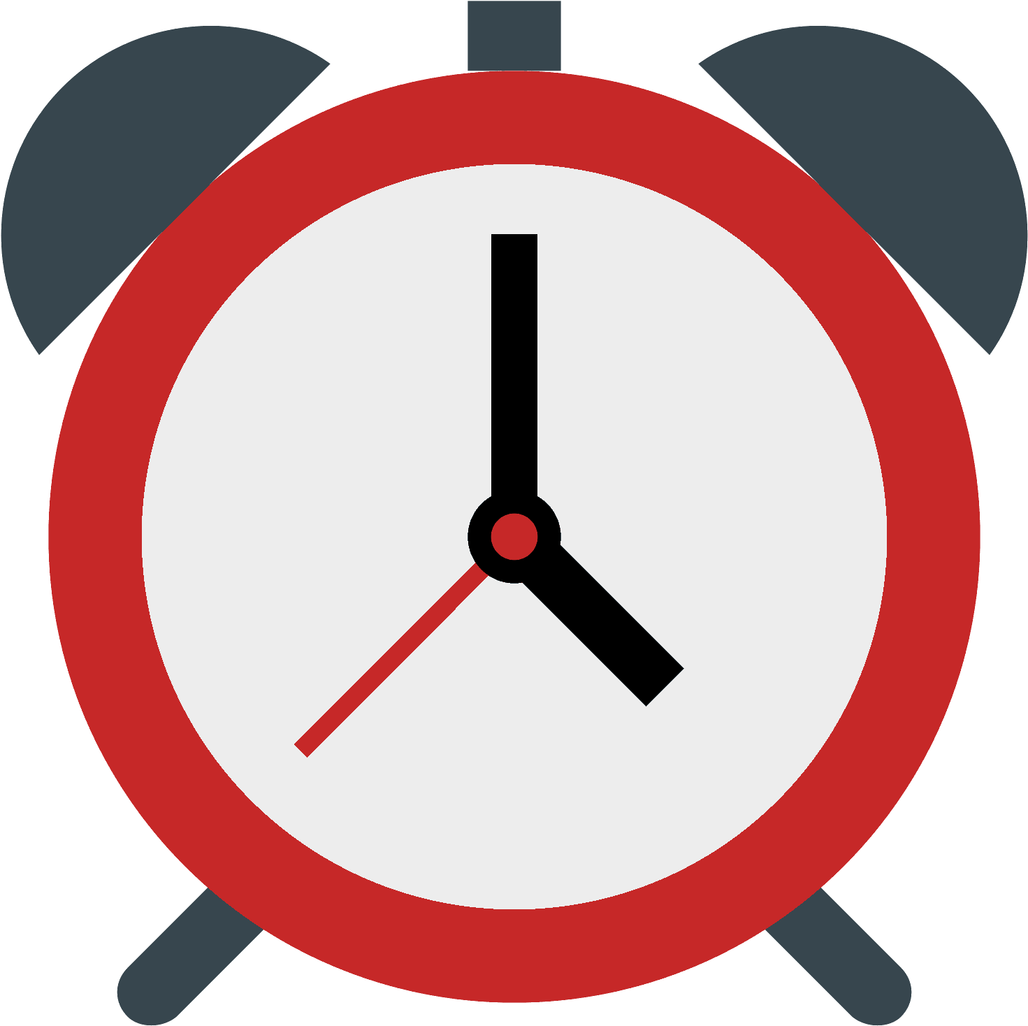 Red Alarm Clock Icon PNG Image