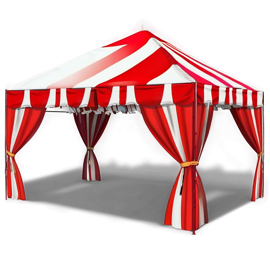 Red And White Carnival Tent Png 06282024 PNG Image