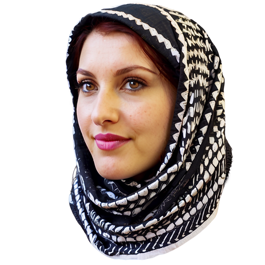 Red And White Keffiyeh Design Png 06272024 PNG Image