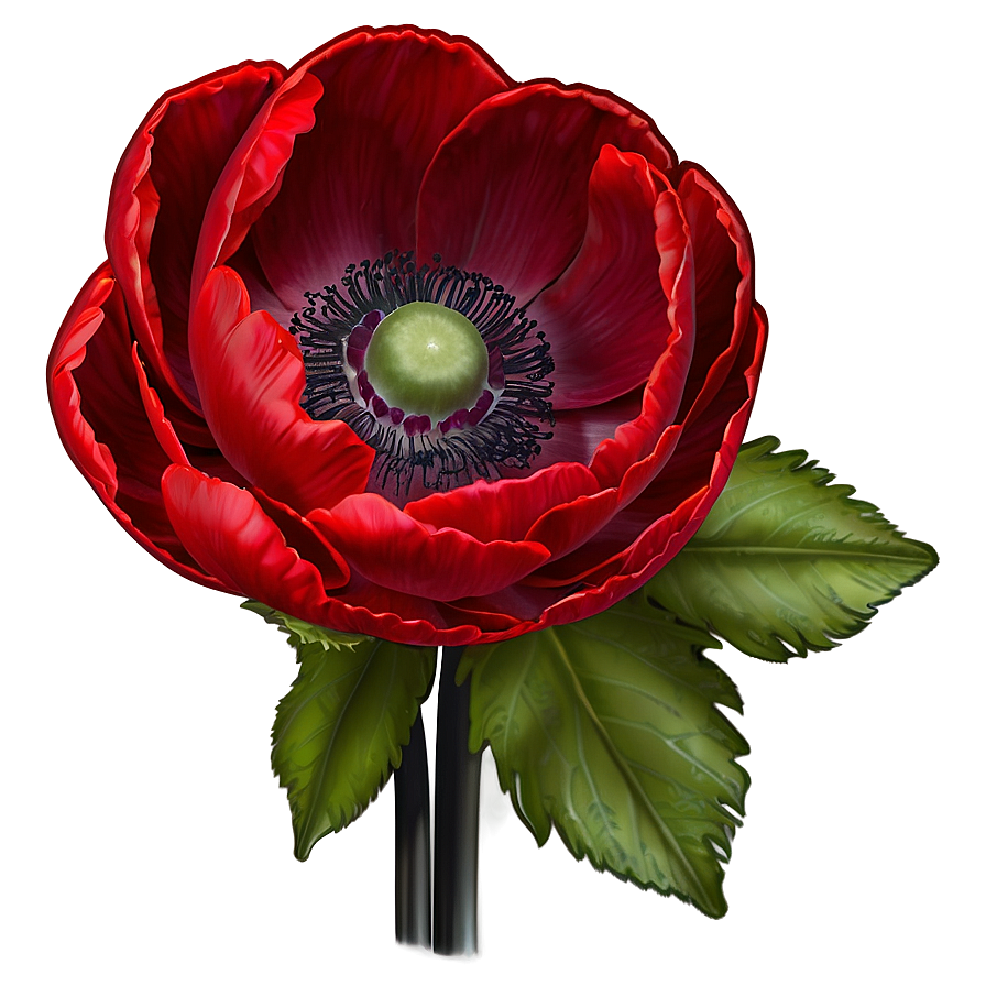 Red Anemone Png Brv44 PNG Image