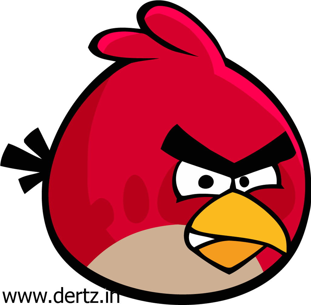 Red Angry Bird Character PNG Image