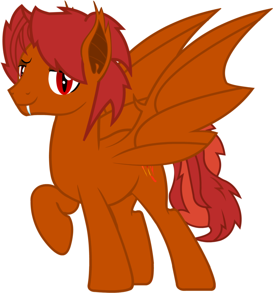 Red Anime Pegasus Character PNG Image