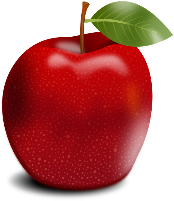 Red Apple Illustration PNG Image