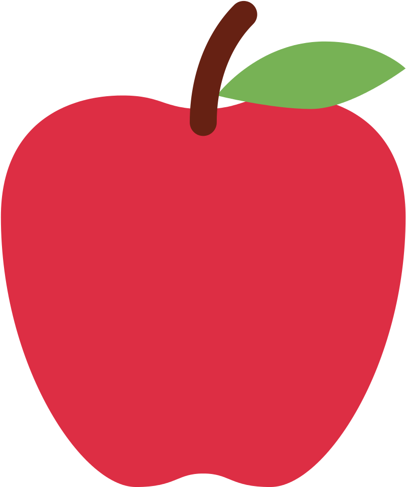 Red Apple Vector Illustration PNG Image