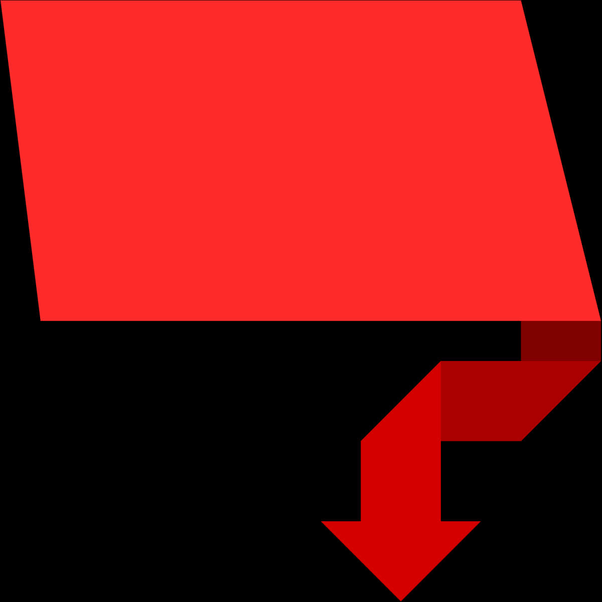 Red Arrow Banner Graphic PNG Image