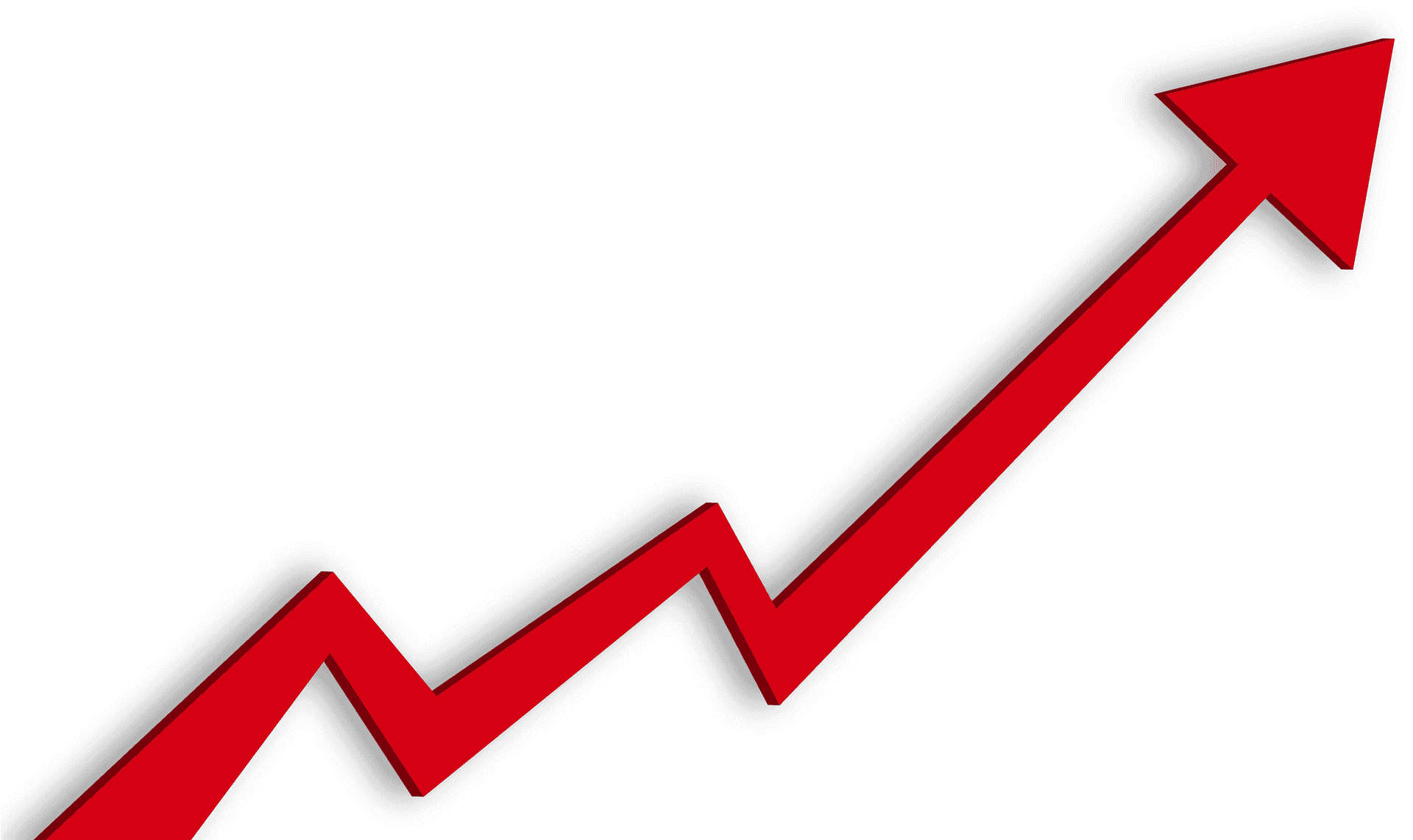 Red Arrow Growth Graph PNG Image