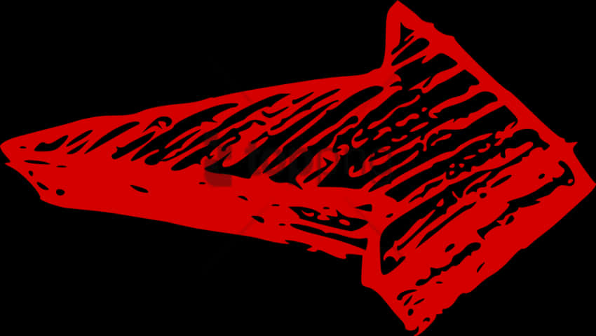 Red Arrow Jet Silhouette PNG Image