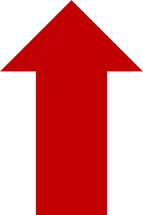 Red Arrow Up Graphic PNG Image