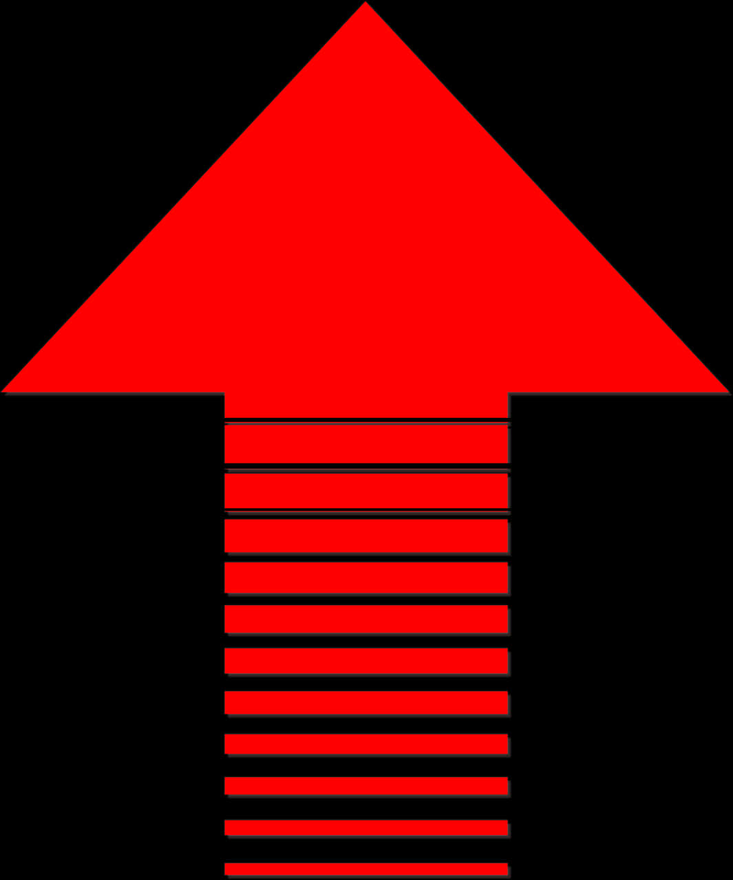 Red Arrow Up Graphic PNG Image