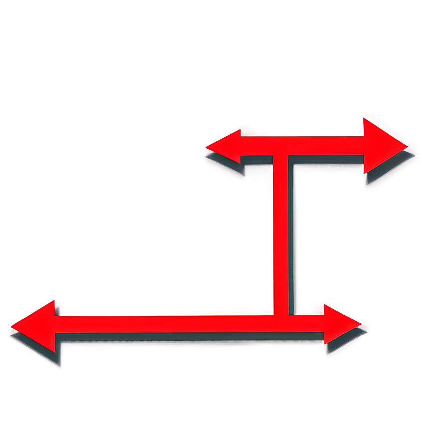 Red Arrow With Outline Png 83 PNG Image