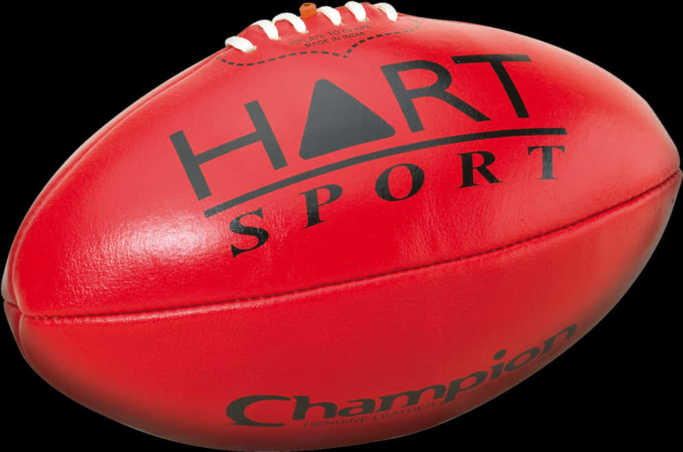 Red Australian Rules Football H A R T Sport PNG Image