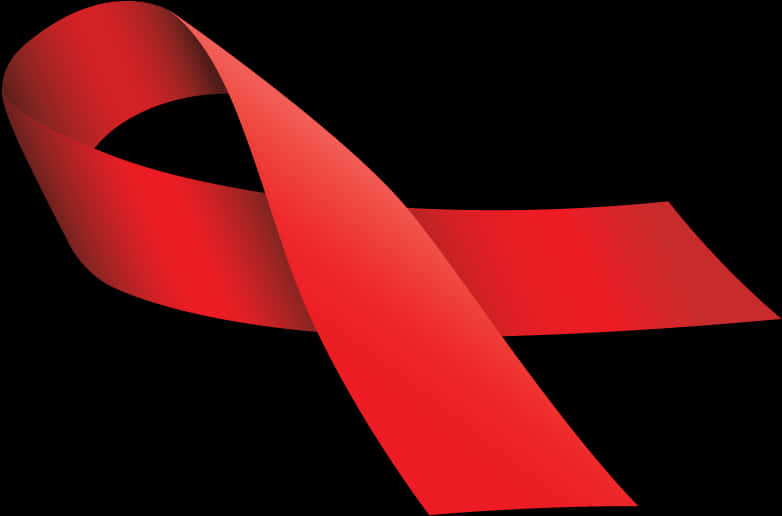 Red Awareness Ribbon Graphic PNG Image