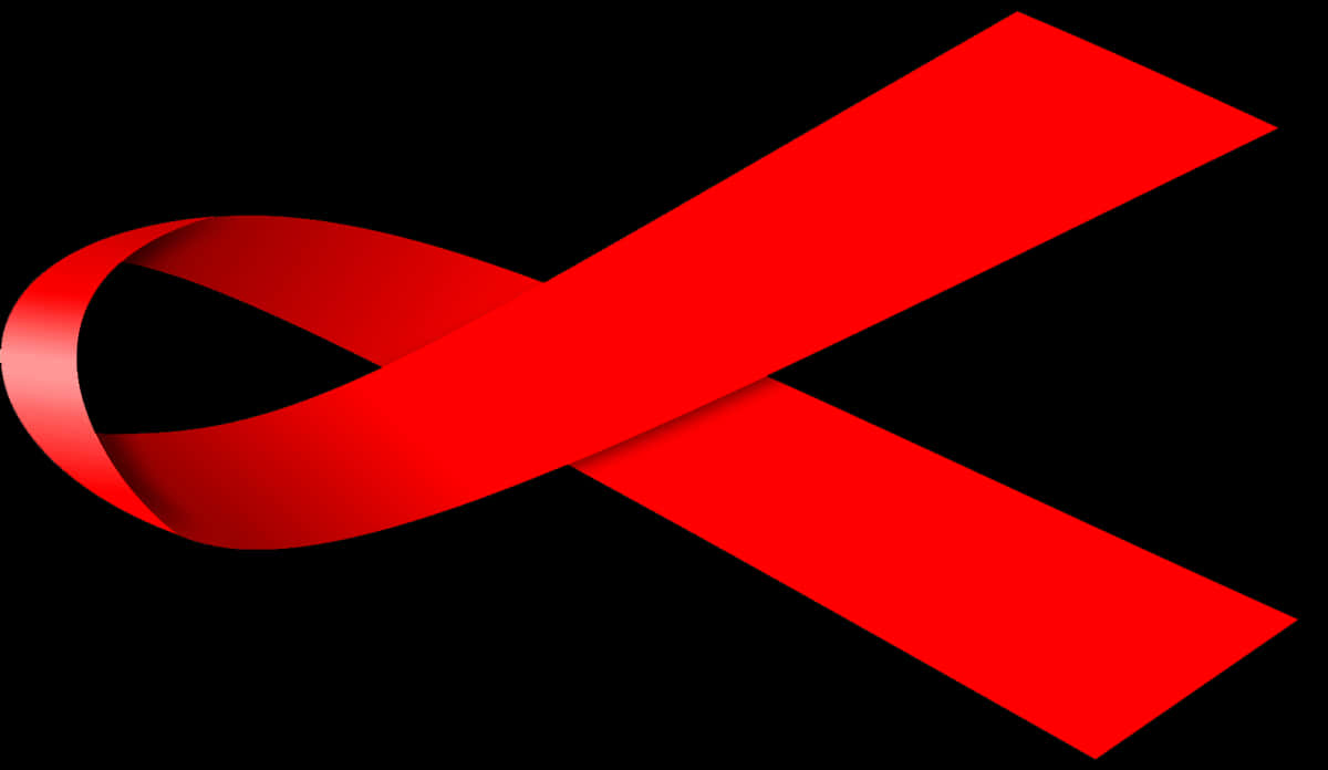 Red Awareness Ribbon Graphic PNG Image