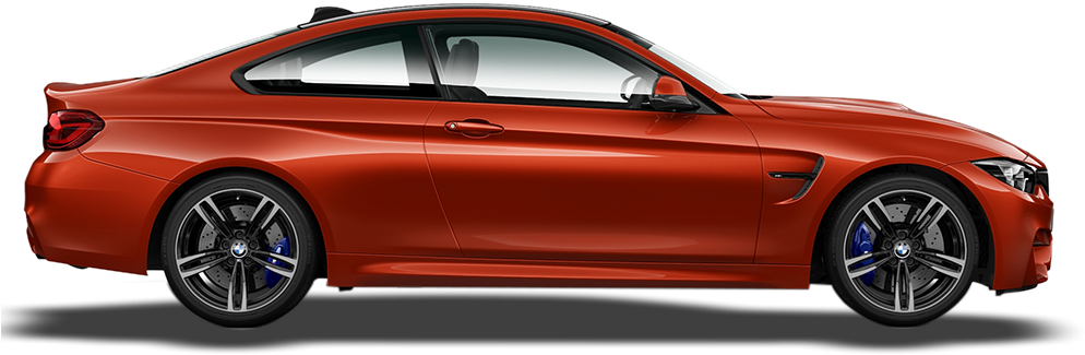 Red B M W Coupe Side View PNG Image