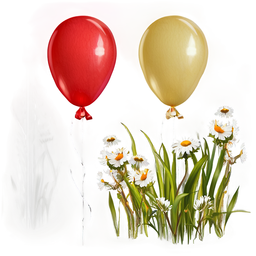 Red Balloons In Nature Png 42 PNG Image