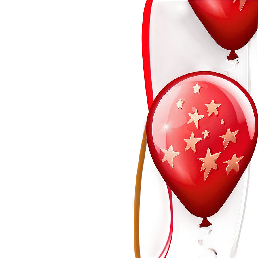 Red Balloons With Stars Png Jfw40 PNG Image