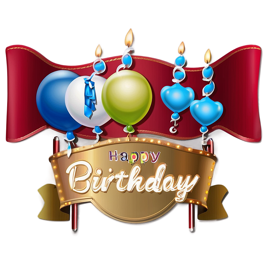 Red Banner For Birthday Png 95 PNG Image