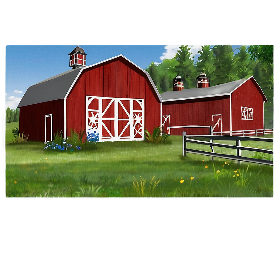 Red Barn House Png 5 PNG Image