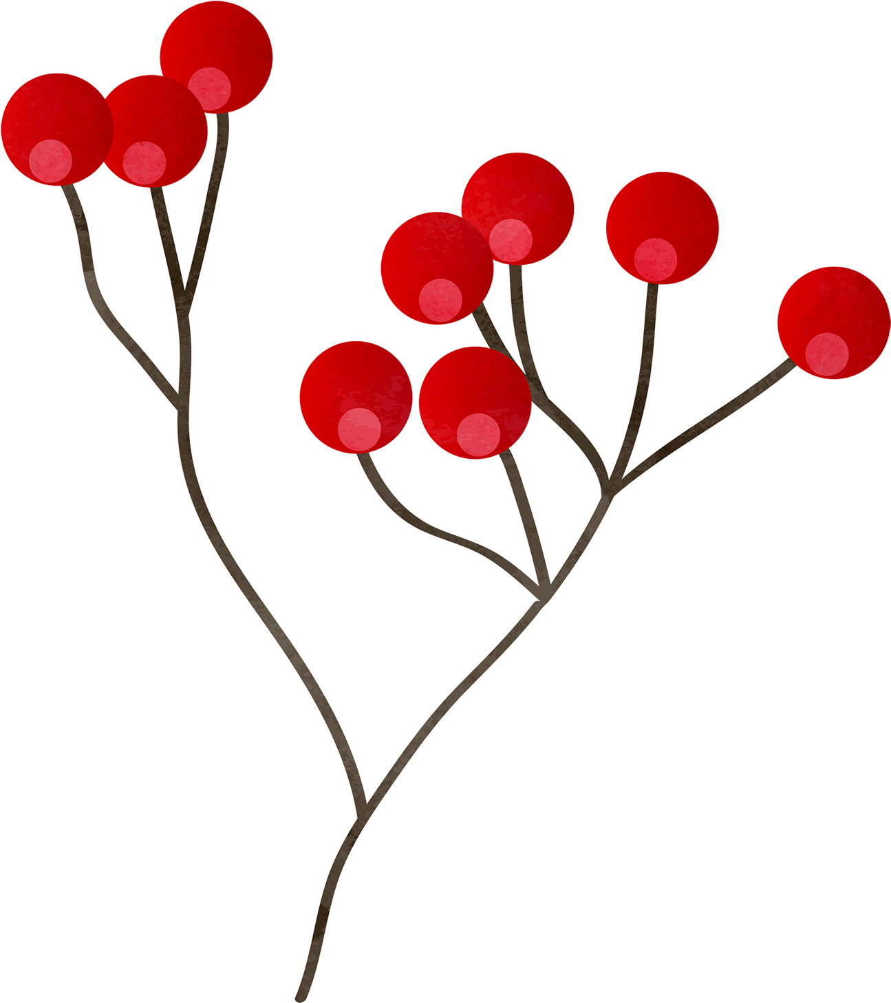 Red Berries Illustration PNG Image