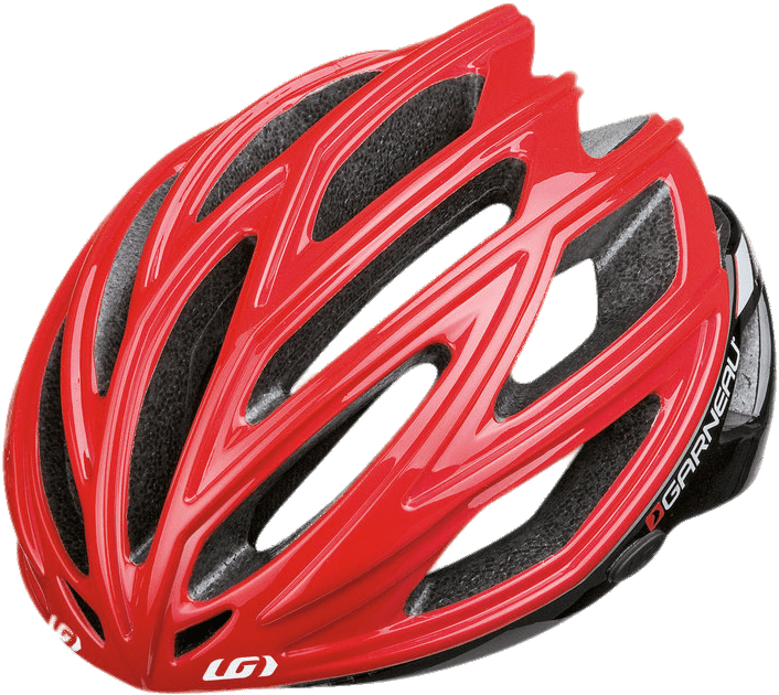 Red Bicycle Helmet Isolated PNG Image