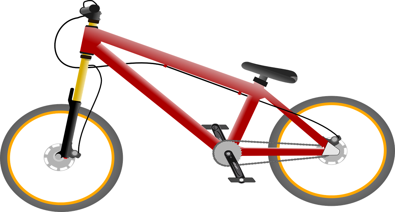 Red Bicycle Vector Illustration PNG Image