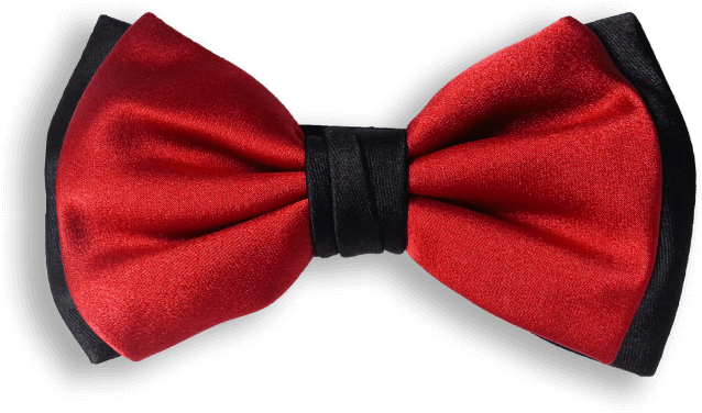 Red Black Bow Tie Formal Accessory PNG Image