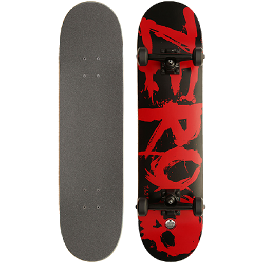 Red Black Graffiti Skateboard PNG Image