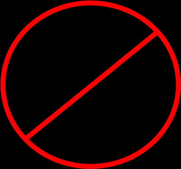 Red Black Prohibition Sign PNG Image