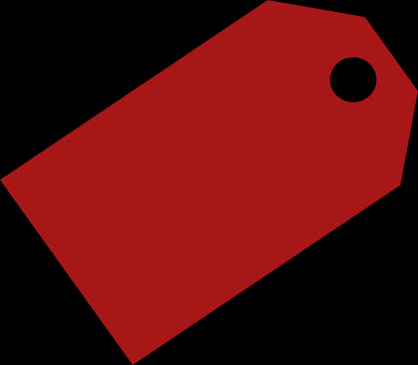 Red Blank Price Tag PNG Image