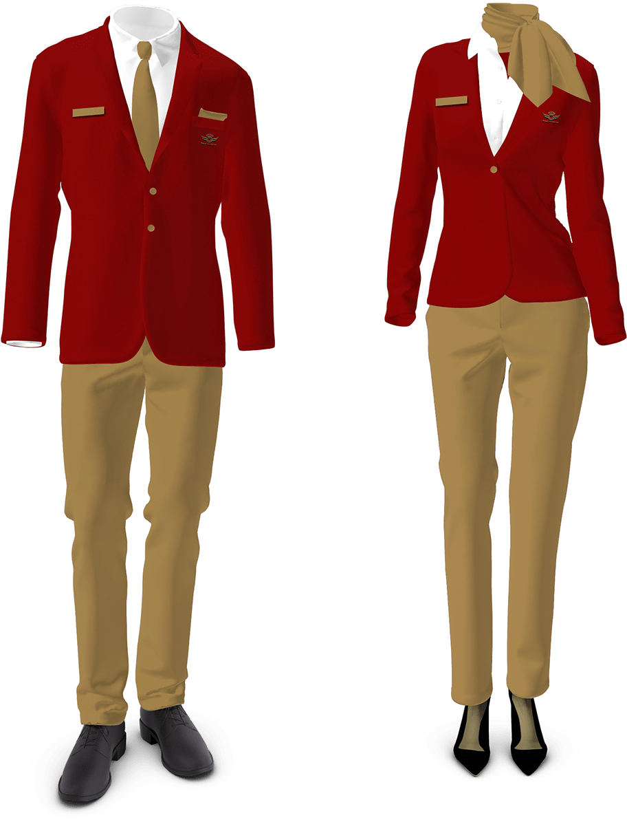 Red Blazer Uniforms PNG Image