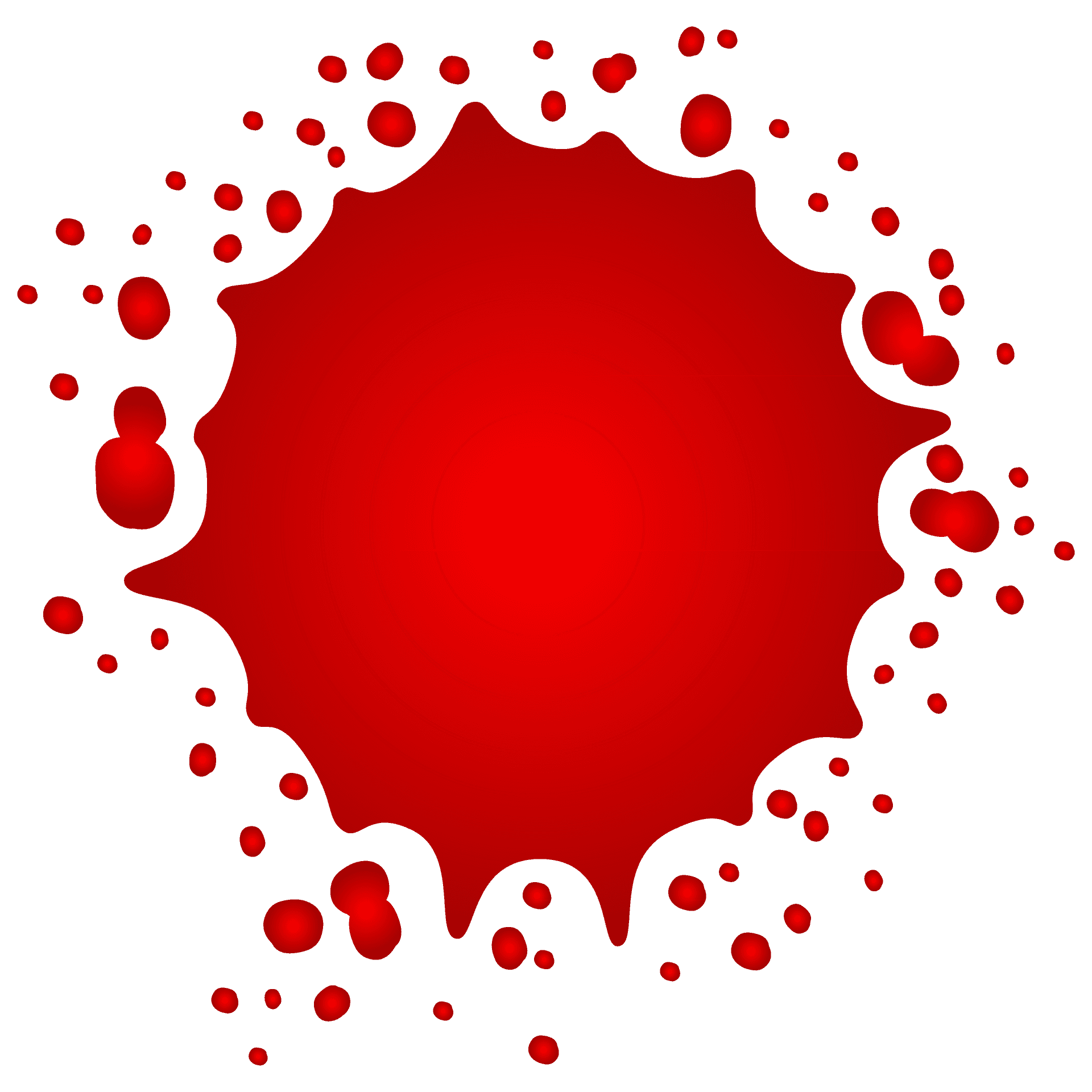 Red Blood Splat Graphic PNG Image