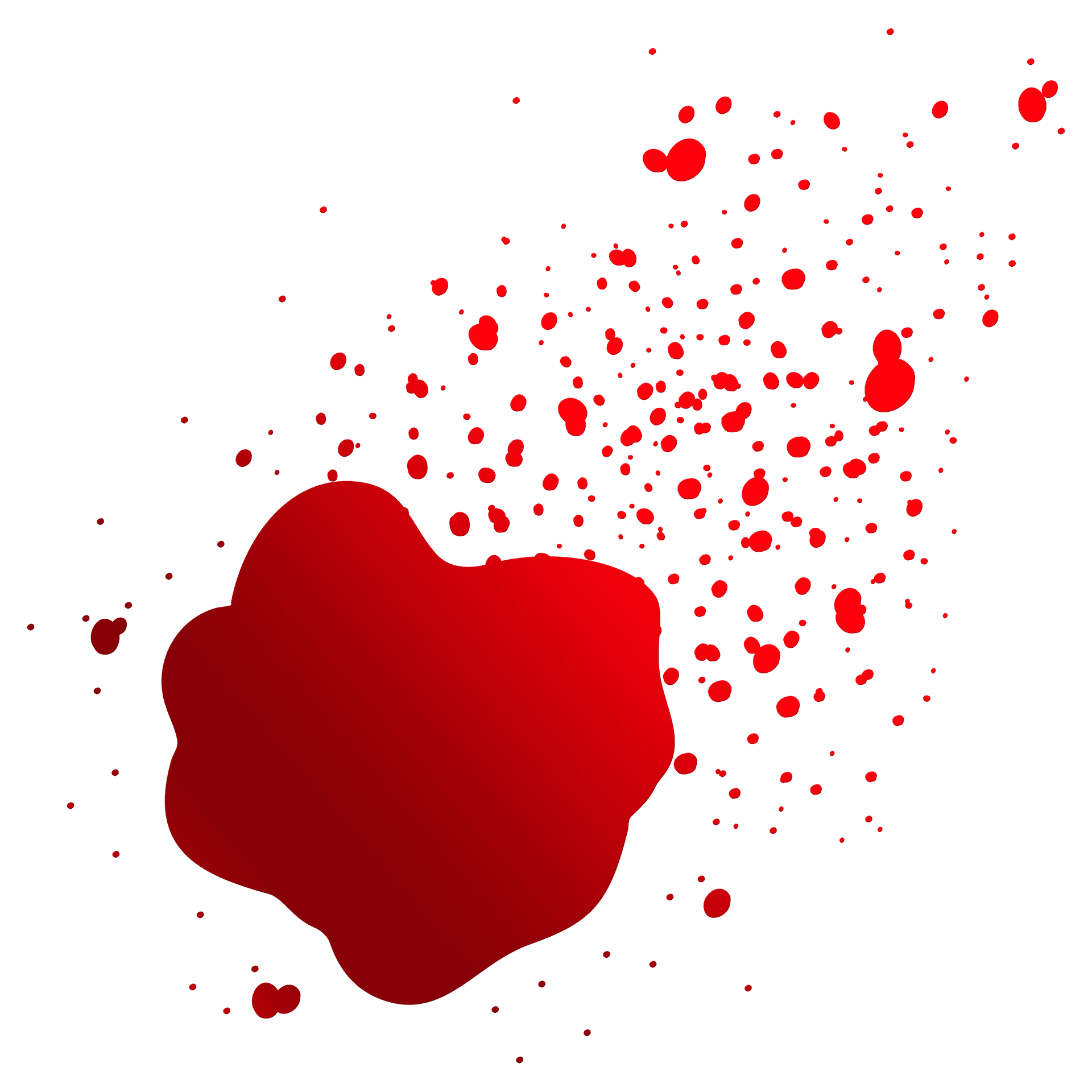 Red Blood Splatter Graphic PNG Image