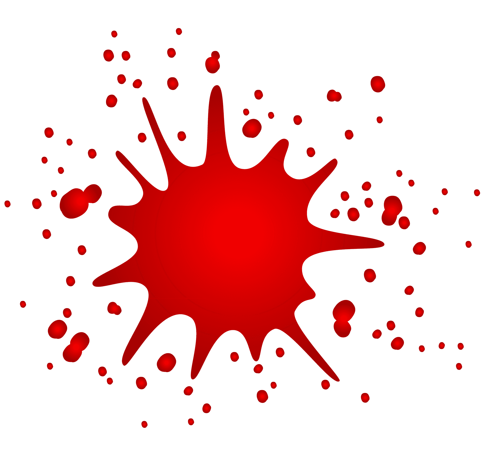 Red Blood Splatter Graphic PNG Image