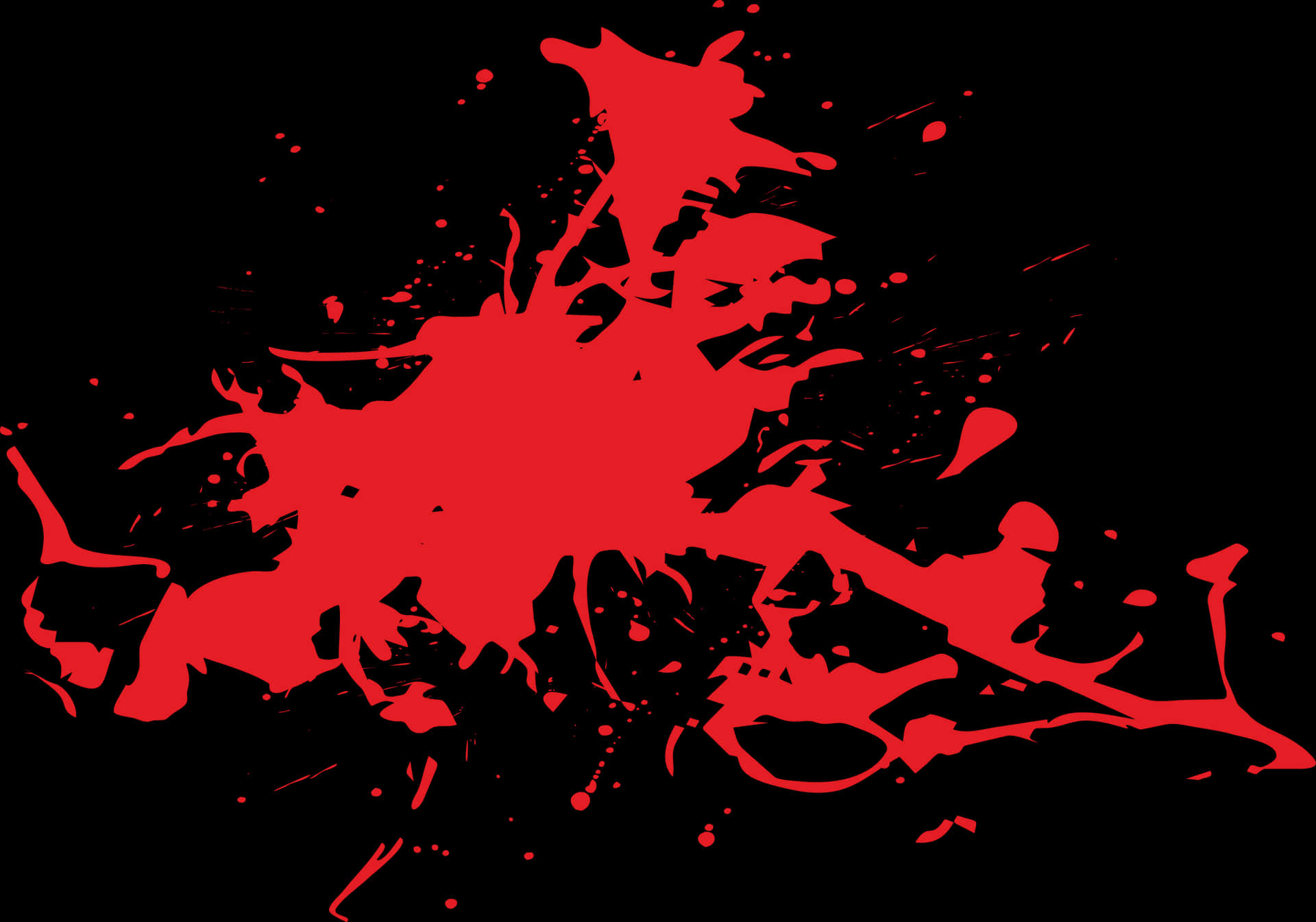 Red Blood Splatter Graphic PNG Image