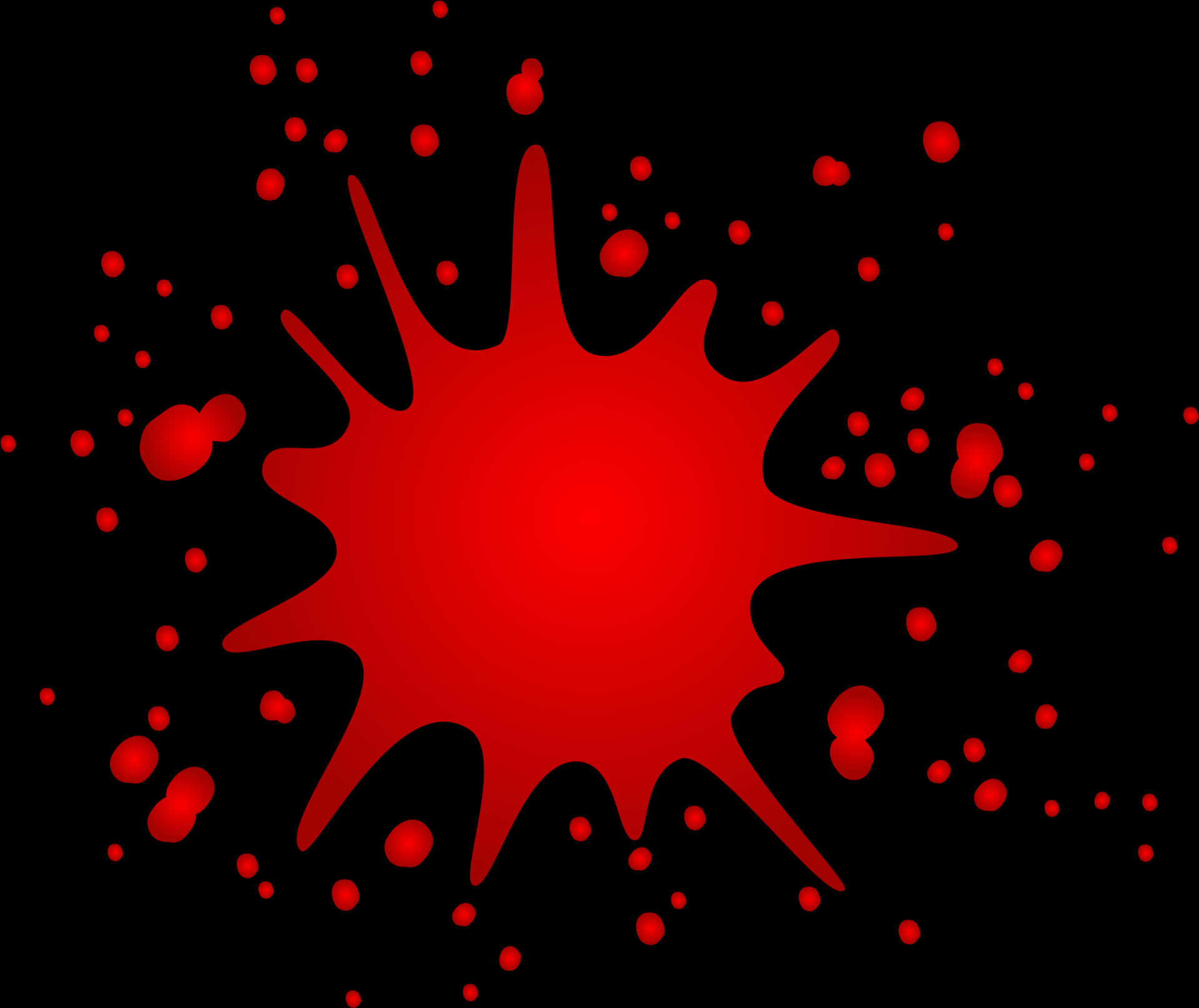 Red Blood Splatter Graphic PNG Image