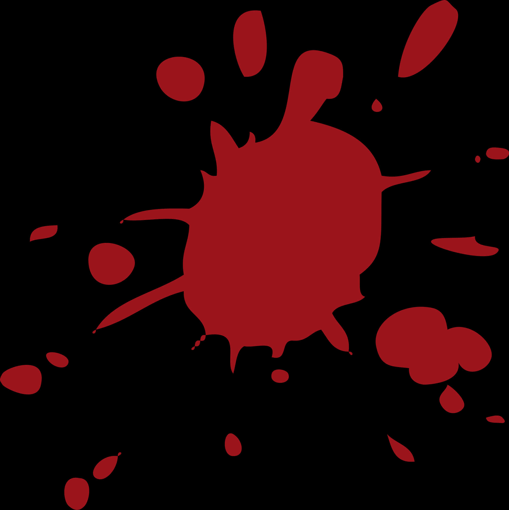 Red Blood Splatter Graphic PNG Image