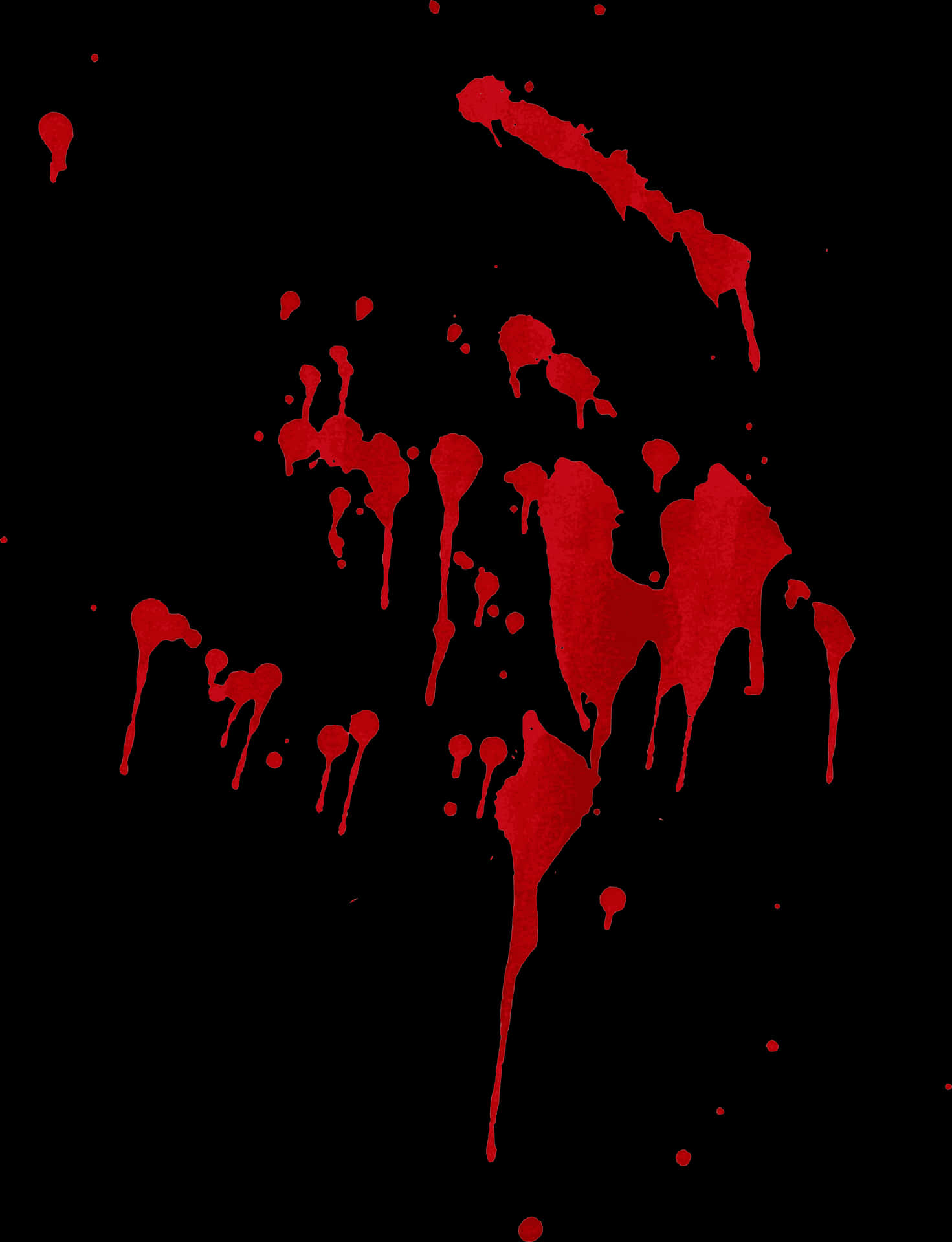 Red Blood Splatter Pattern PNG Image