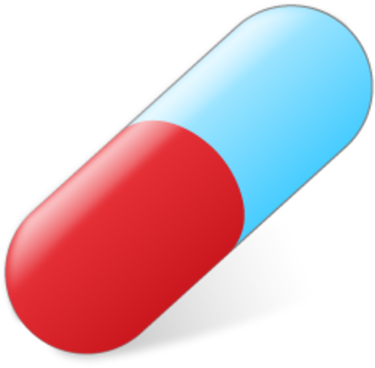 Red Blue Capsule Pill PNG Image