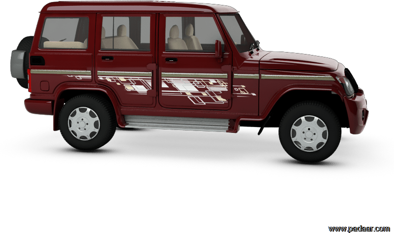 Red Bolero S U V Side View PNG Image