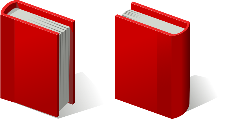 Red Books Isometric View PNG Image