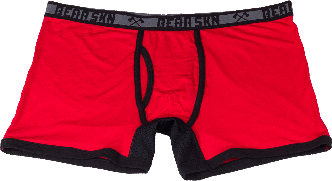 Red Boxer Briefswith Black Waistband PNG Image