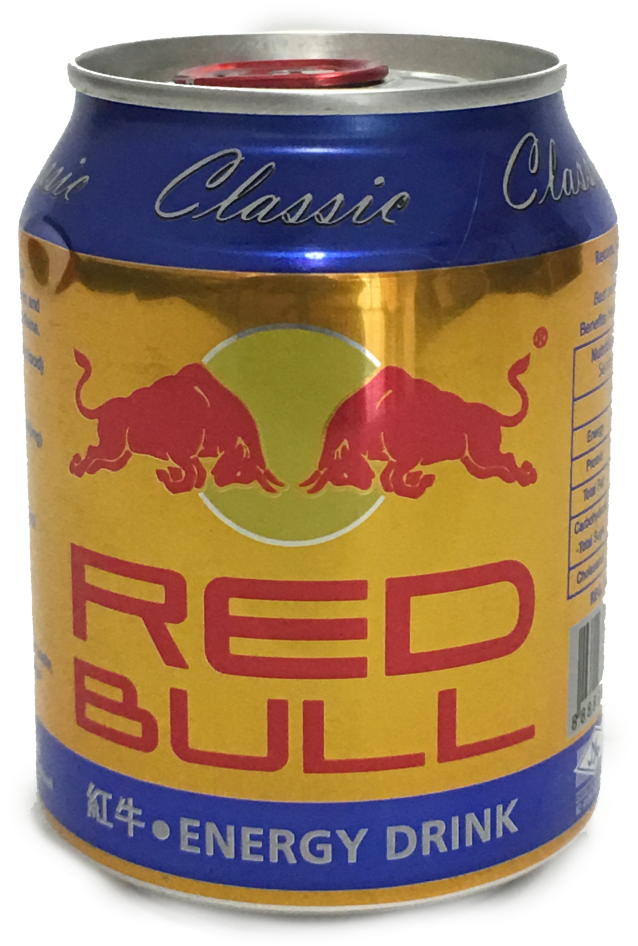 Red Bull Classic Energy Drink Can PNG Image