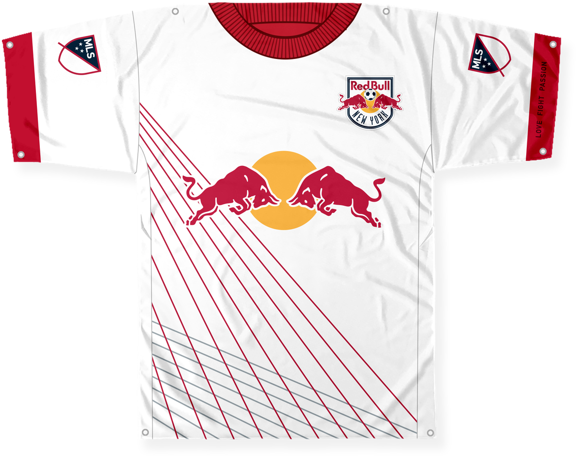 Red Bull New York Soccer Jersey PNG Image